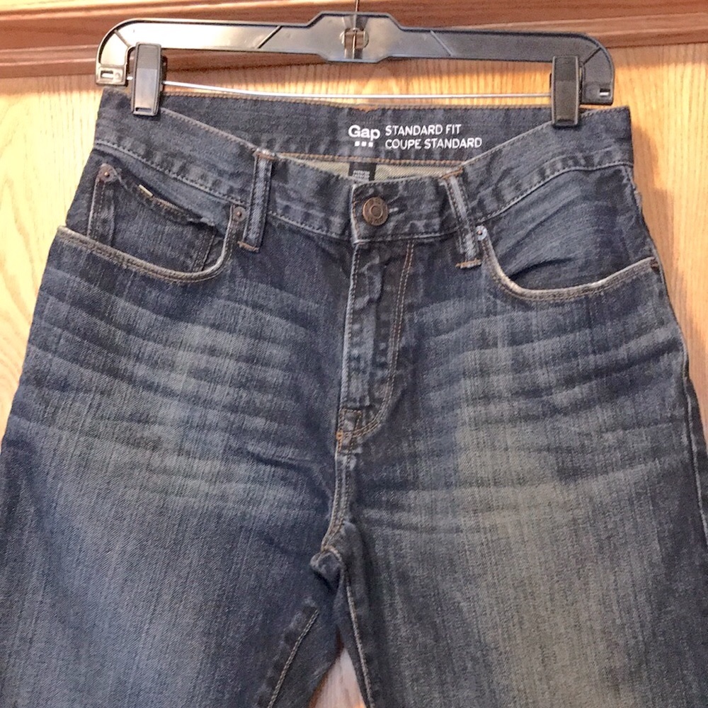 GAP Standard Fit 30 x 30” Indigo Wash denim blue jeans 100% cotton denim GUC
